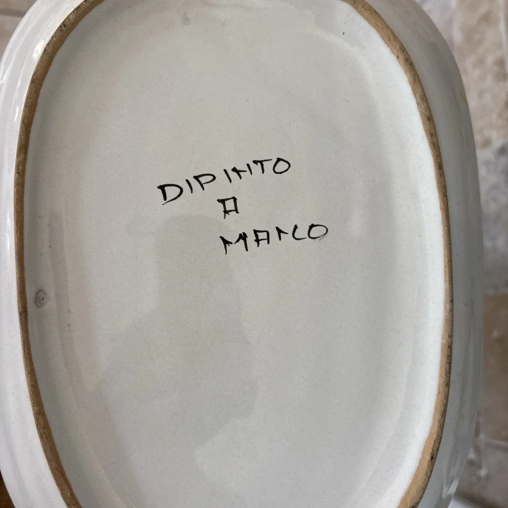 Vintage Deruta Italy Dipinto Mano Hand Painted Rooster Ceramic Platter 10